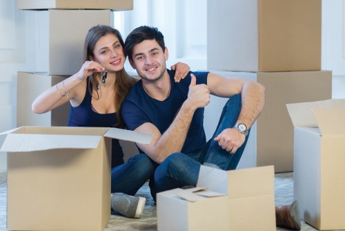 Movers working on a residential move in North Kensington