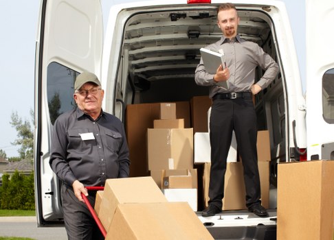 Professional packing materials prepared for a North Kensington home move