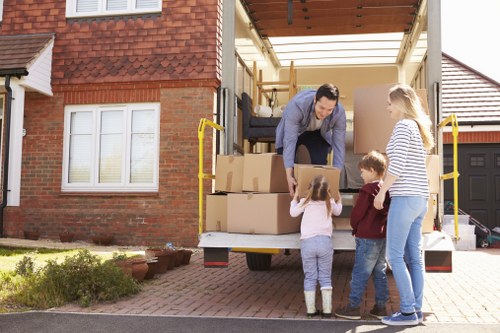 Removal team preparing a home move in North Kensington