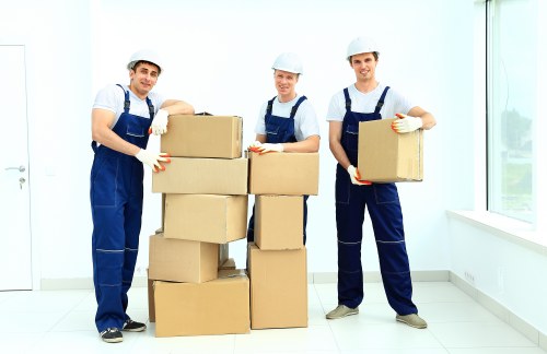 Professional movers handling a flat move in North Kensington