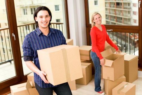 Local commercial removals service loading equipment for transport
